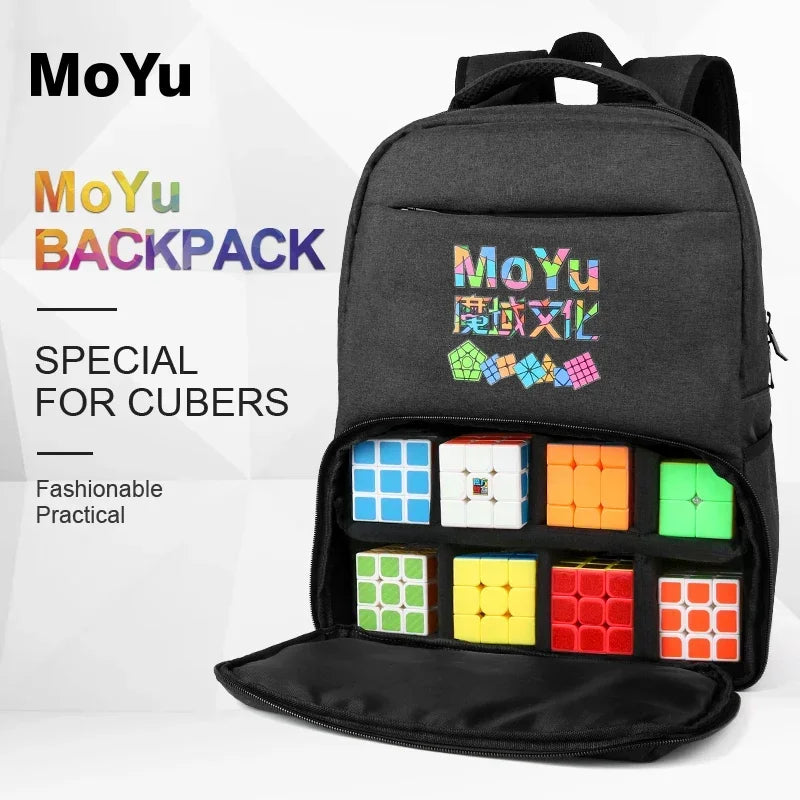 [PiCube] MoYu Backpack Bag Black Professional Bags for Magic Puzzle Cube 2x2 3x3x3 4x4 5x5 6x6 7x7 8x8 9x9 All Layer Toy Sets