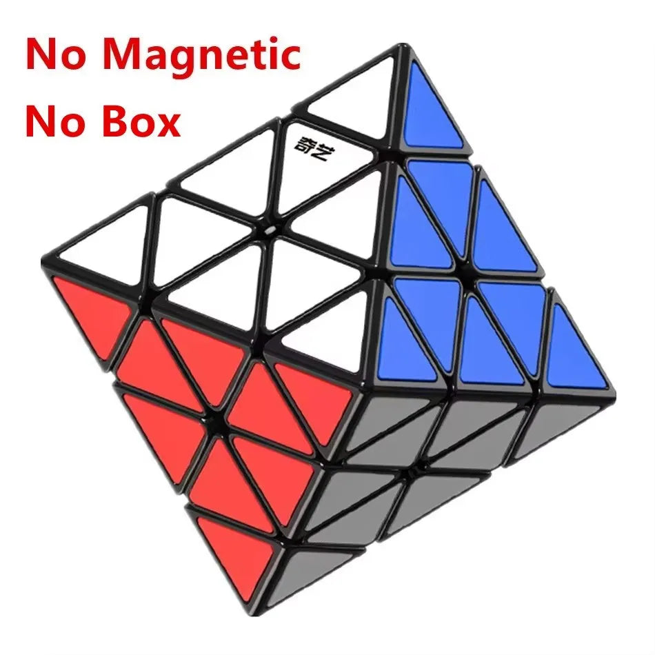 New Qiyi Fun FTO Rotating Octahedron Magnetic Magic Cube Professional Speed Black Cube  Fidget Cubo Magico Puzzle Toys Gifts
