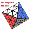 New Qiyi Fun FTO Rotating Octahedron Magnetic Magic Cube Professional Speed Black Cube  Fidget Cubo Magico Puzzle Toys Gifts