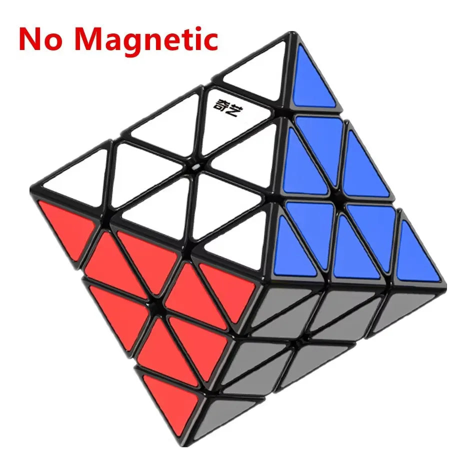 New Qiyi Fun FTO Rotating Octahedron Magnetic Magic Cube Professional Speed Black Cube  Fidget Cubo Magico Puzzle Toys Gifts