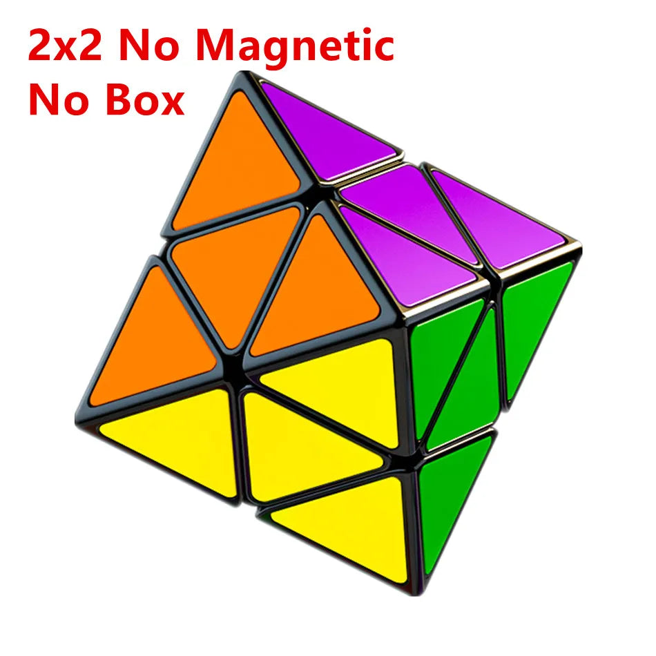New Qiyi Fun FTO Rotating Octahedron Magnetic Magic Cube Professional Speed Black Cube  Fidget Cubo Magico Puzzle Toys Gifts