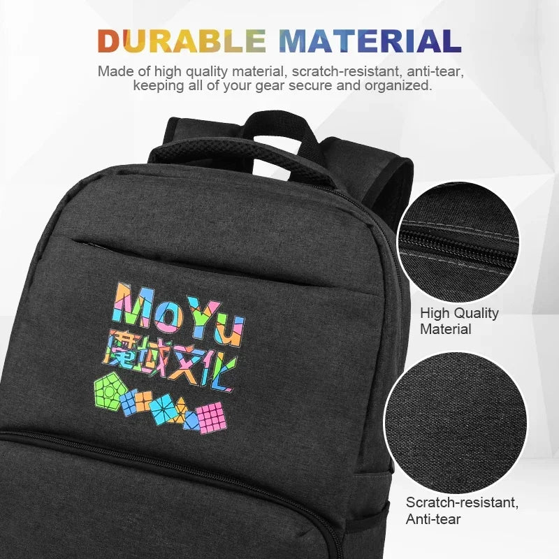 [PiCube] MoYu Backpack Bag Black Professional Bags for Magic Puzzle Cube 2x2 3x3x3 4x4 5x5 6x6 7x7 8x8 9x9 All Layer Toy Sets