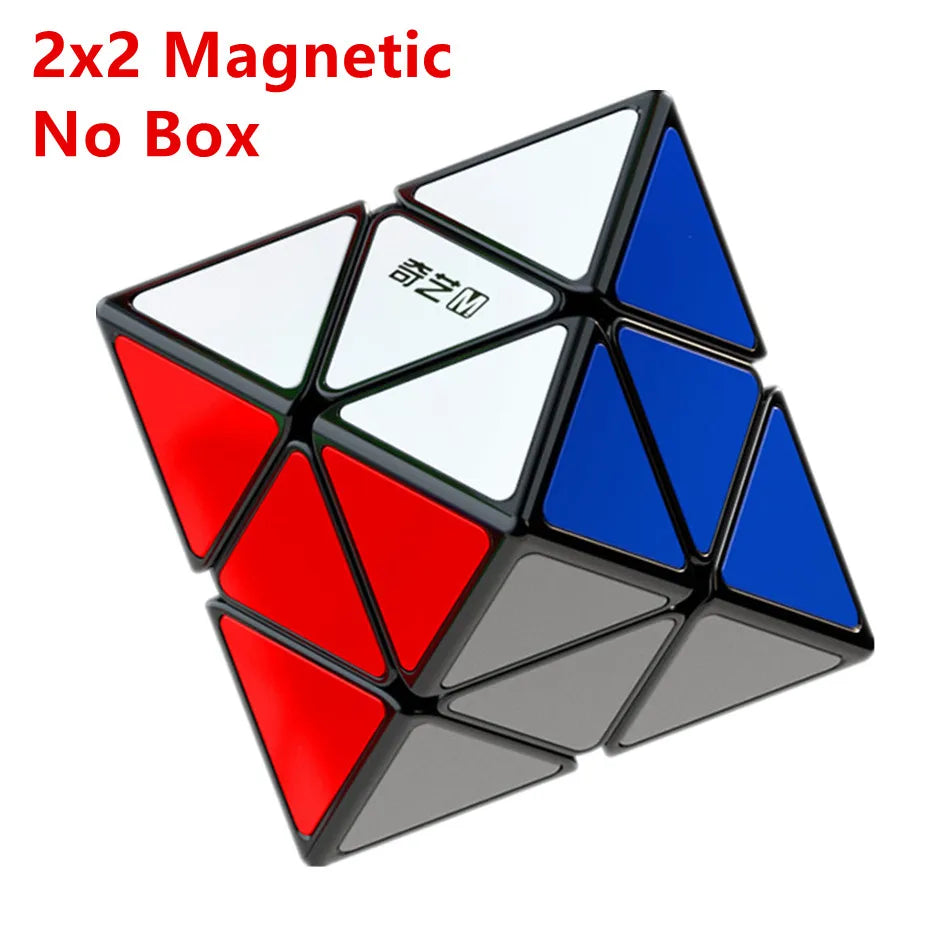 New Qiyi Fun FTO Rotating Octahedron Magnetic Magic Cube Professional Speed Black Cube  Fidget Cubo Magico Puzzle Toys Gifts